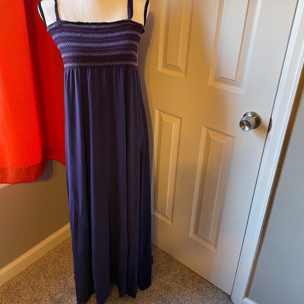 Monsoon Strapless MaxiDress w/ detachable halter tie and adjustable stra…